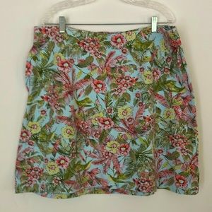 J.Jill Floral miniskirt w/pockets
